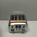 Cuisinart 4 Slice Compact Stainless Steel Toaster with Extra-Wide Slots for Bread, French Toast, Bagels & Pastries, Defrost & Reheat Functions, CPT-180P1, Brushed Stainless, Removable Crumb Tray