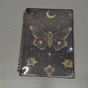 laveliabel Gothic Witchy Butterfly Spiral Notebook, Mystical Celestial Moth Journaling Notebooks, Aesthetic Moon Floral Goth College Ruled Spiral Notebook for School Office Supplies, 5.5x8.3 Inches