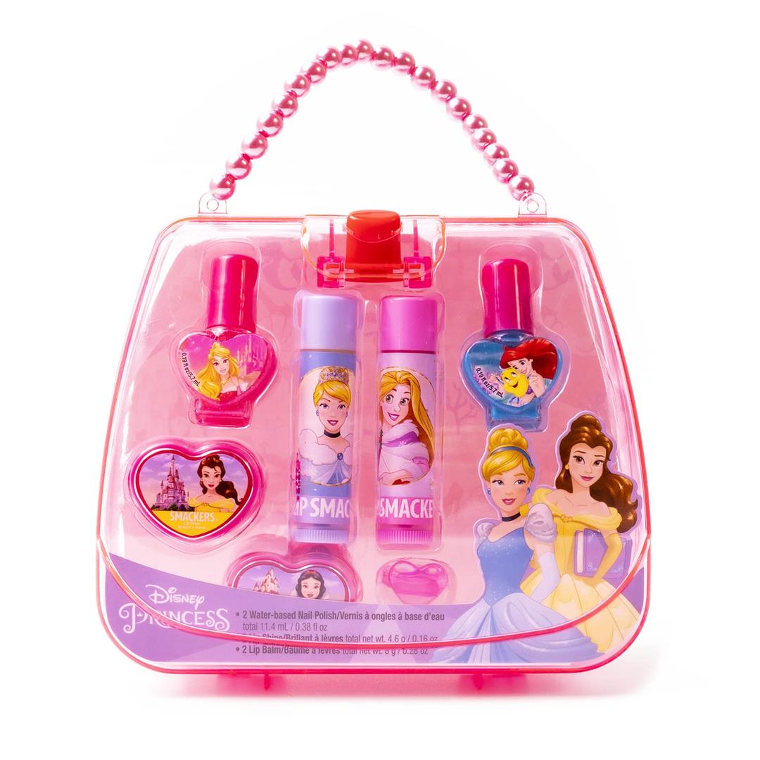 Lip Smacker Disney Princess Tote (7.4 x 6.02 x 2.76 Inch, Cinderella & Rapunzel Collection)