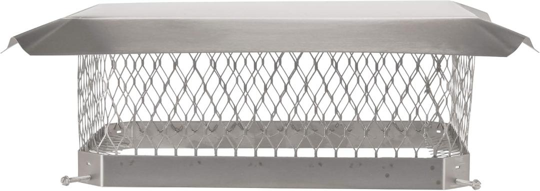 Shelter 13" x 18" Single Flue Bolt-On Chimney Cap, Fully Assembled, Stainless Steel