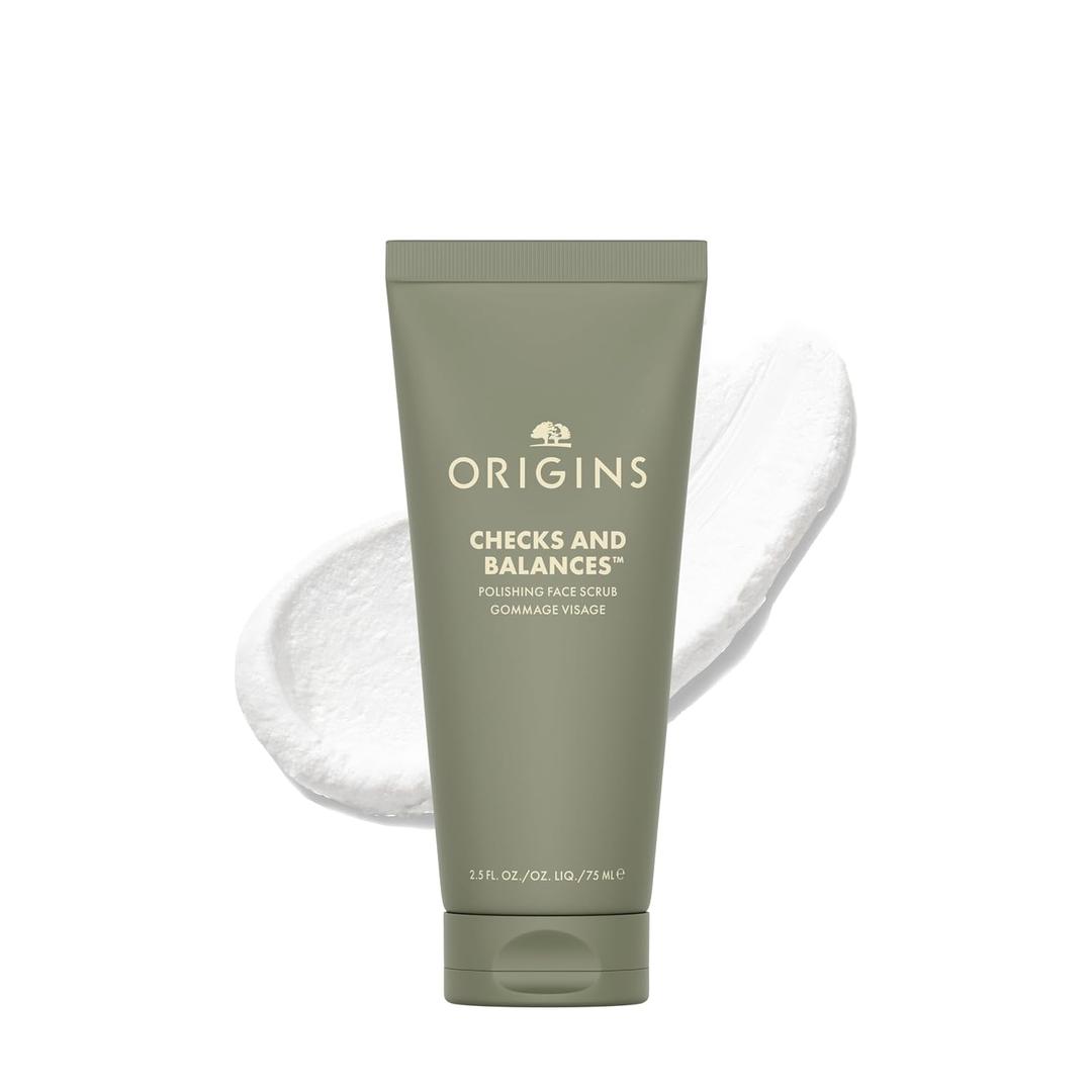 4 x Origins Checks and Balances Polishing Face Scrub | Gently Exfoliates to Smooth Skin & Visibly Minimize Pores | With Bamboo, 2.5 Fl Oz