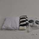 4Pcs Halloween Costumes - Unisex Adult Ghost Costume with White Cloak, Mask, and Striped Leg Warmers for Kids Cosplay Party