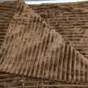 Simmore Decorative Spring Euro Sham Throw Pillow Covers 24x24 Set of 2, Soft Natural Plush Flannel Double-Sided Fluffy Couch Pillow Covers for Sofa Living Room, Brown