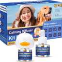 Dog Pheromone Calming Diffuser: Relaxing Pheromone Diffuser for Dogs Relief Stress Anxiety Fighting Scratching Barking, Dog Calming Pheromone Diffuser Kit with 1 Plug in Diffuser+2 Refill 48ml (3in1)