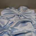 SHANDUAO Sweetheart Satin Homecoming Dresses with Bow Short A Line Cocktail Party Ball Gown (12, Light Blue)