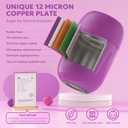 DaCool Insulated Food Jar Food Thermo Insulated Lunch Container 16 oz Vacuum Stainless Steel Kids Thermo for Hot Cold Food for Kids Adult with Spoon Leak Proof for School Office Travel, Purple