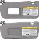 Left Driver Side Sun Visor for 2004 to 2005, OE # 7432042420B0, Sunvisor Replacement with Makeup Mirror, Automotive Sun Visor, Multifunctional Sun Shade Visor