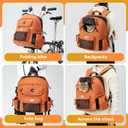 ROCKBROS Bike Dog Carrier Cat Backpack Carrier & Backpack for Small Pets - Breathable, Secure, & Convenient Storage, Fits Pets Up to 14 lbs, 21L Capacity,Yellow