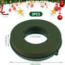 3Pcs Floral Foam Rings 10 Inch Round Floral Wet Foam Ring Foam Ring Flower Arrangement Kit for Florist Wedding Foam Decoration, Green