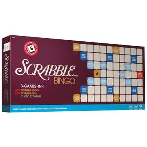 Joy for All Senior Word Games - Classic Scrabble & Bingo - Easy to Read & Grip - Board Games for Elderly Adults, Orange
