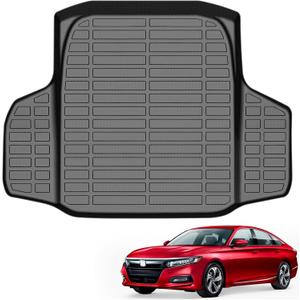 All Weather Cargo Liner Fit for Honda Accord 2018-2026 (Include Hybrid) TPE Liners Accord Accessories All Season Guard Odorless Anti-Slip Cargo Mat Black