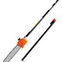 Kerlista Replace part Pole saw attachment + Extension Pole Attachment compatible with Hus 128LD most brushcutters head and Powerheads (Black)