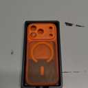 RALEAVO for iPhone 17 Pro Max Case Strong Magnetic Case [Compatible with Magsafe] Slim Shockproof Protective Phone Cover for iPhone 17 Pro Max Phone Case with Translucent Hard Back,Orange