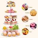 Cupcake Stand, 6 Tier Cupcake Stand for 50 Cupcakes, Round Acrylic Dessert Table Display, Clear Cupcake Tower Display for Party, Wedding, Graduation, Baby Shower