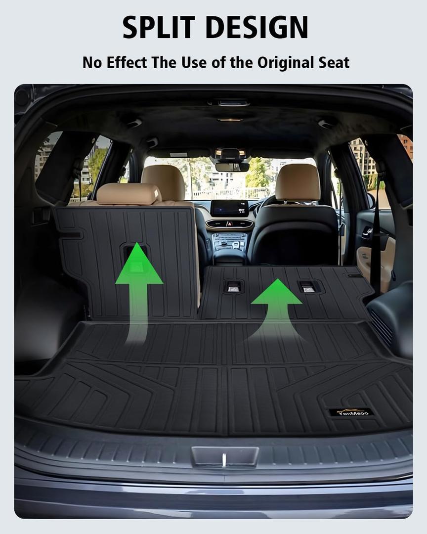 Trunk Mats Custom for Chevy Equinox 2025 2026 Fuel (Not for EV) /GMC Terrain Cargo Liner with Backrest Mat Cargo Mat All Weather TPE Rubber Protection Back Seat for Chevrolet Equinox 2026 Accessories