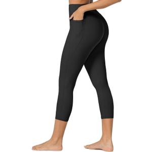 Sunzel Invisible Butt Scrunch Workout Leggings with Pockets for Women, No Front Seam Booty Gym Yoga Pants with Tummy Control 21" Black X-Large