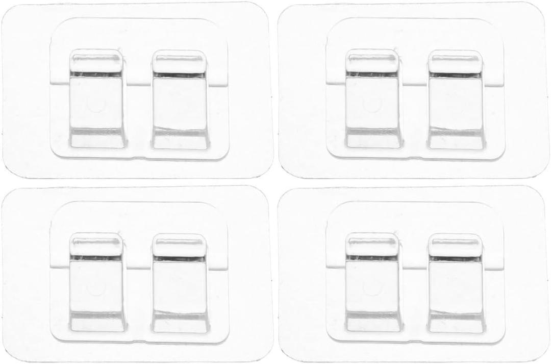 STOBAZA 50 Pack Outdoor String Light Hooks  Clear Adhesive Light Clips for Patio & Deck, Waterproof Christmas LED Hangers, Damage-Free Wire Holders for Gutter, Fence & Windows