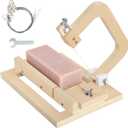 Adjustable Wire Soap Cutter, Wooden Soap Cutters for Soap Making with Replaced Stainless Steel Wires for Handmade