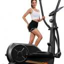 CURSOR FITNESS Elliptical Exercise Machine, Elliptical Machine for Home with 8 Levels Resistance, Silent Magnetic Elliptical Trainer with 12" Stride and LCD Monitor Max 330Lbs