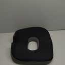 Concave U Surface Donut Pillow for Tailbone Pain Cradle Tailbone Reducing Pressure on Pelvis- Hemorrhoid Pillow for Office, Car, Home Seat- Black/Gray