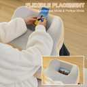 XWZO Laptop Lap Desk with Cushion, Ergonomic Wrist Rest Home Office Laptop Desk, Portable Memory Foam Arm Rest Gaming Pillow, Work or Sleep Pillow Stand for Bed, Eye Mask Included, Beige