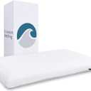 Bluewave Bedding Ultra Slim Gel Memory Foam Pillow for Stomach and Back Sleepers - Thin, Flat Design for Cervical Neck Alignment and Deeper Sleep (2.75-Inches Height, Standard Size) White