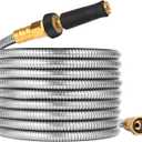 Metal Garden Hose 25 FT - 304 Stainless Steel Water Hose 25 FT - Expandable Short Flexible Garden Hose,no Kink Explosion, no Bite
