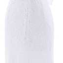 Likedpage Women's Lace Mermaid Wedding Dress, V-Neck Sleeveless Bridal Gown with Beaded Belt (White, M)