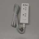 One Beat Power Strip Surge Protector - 6 Widely Outlets 4 USB Ports(2 USB C), 3 Sided Outlet Extender, 6 Ft Flat Plug Extension Cord, Wall Mount Power Strip for Home Office Travel College Dorm Room