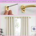 2 Pack Warm Gold Disc Curtain Rods, 48-84 Inches Window Curtain Rod,Adjustable Room Darkening Drapery Rod with Aluminum Finials and Brackets,Wrap Around Design