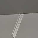 MECCANIXITY 6Pcs ABS Plastic Rod Square Solid Bar 1/4" x 20" White Smooth Plastic Tube Rods for Handwork Model Material, DIY Sand Table, Architectural Model Making