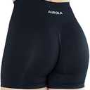 AUROLA Dream Collection Women Workout Shorts High Waist Gym Shorts, Scrunch Butt Seamless Athletic Shorts,
Dark Black, XS
