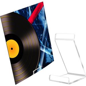 Antilope Vinyl Record Tabletop Display Stand, Now Playing Clear Acrylic Music Album LP Cover Desktop Display, Easel for Book Magzine Display Holder (1 Pack)