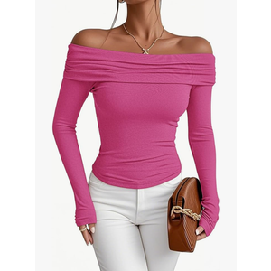 Prettywear Women's Sexy Off Shoulder Tops Dressy Casual Long Sleeves Going Out Nightout Shirt, S Prettywear Women's Sexy Off Shoulder Tops Dressy Casual Long Sleeves Going Out Nightout Shirt, S