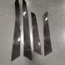 Car Interior Accessories 4 Pieces Carbon Fiber Inner Door Strip Decal for Mercedes-Benz C-Class W204 2007-13