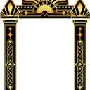 Peryiter 3 Pcs Roaring 20's Themed Party Decorations Awards Night Party Decorations for Vintage Dance Black Gold Art Event for Halloween, New Year, Birthday and Wedding