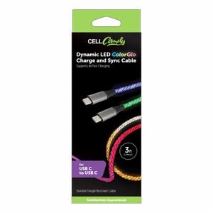 CELLCandy Dynamic LED ColorGlo USB-C Charge & Sync Cable