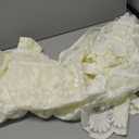 Yalulu 5 Yards Ruffle Trim Embroidered Cotton Pleated Lace Trim for Dress, Pillow, Dolls/Pets Clothes (White)