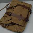 Canvas Laptop Backpack, Vintage Daypack for Men Women, Travel Rucksack Work College Computer Bag Bookbag Fits 15.6 Inch Laptop, Brown