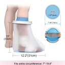 Waterproof Foot Cover for Shower Adult, Foot Cast Covers with Non-Slip Padding Bottom, Watertight Ankle Foot Cast Protector for Surgery Bandage Dressing Wound, Reusable