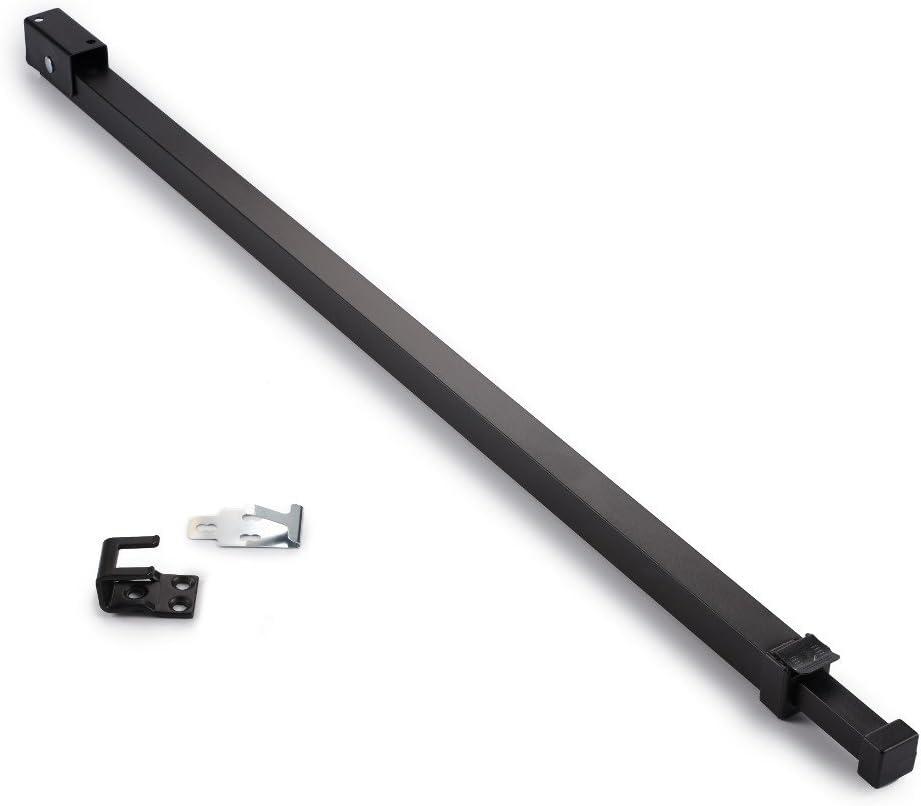 Ideal Security Sliding Door Security Bar for Patio Doors and Sliding Glass Doors, Black, Recyclable Cardboard Package, (25.75-47.5 Inches)
