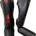 Muay Thai Shin Guards, Shin Pad for Martial Arts, Kick Boxing Leg Instep Protection Pads for Sparring, MMA Kickboxing Taekwondo Professional Training Equipment Gear, X-Large
