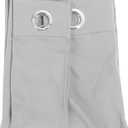 Grommet Blackout Curtains, Bedroom and Living Room Blackout Curtains, Halloween Pitch Black Solid Thermal for Bedroom Living Room Light Gray (132x213cm / 52.0x83.9in)
