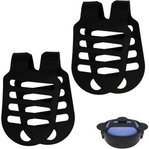 2Pcs Black Universal Fixing Strap, Black Pot Lid Accessories Tools Lid Holder Tools Heat-Resistant, No-Spill Design Transport Accessories Not Easily Damaged