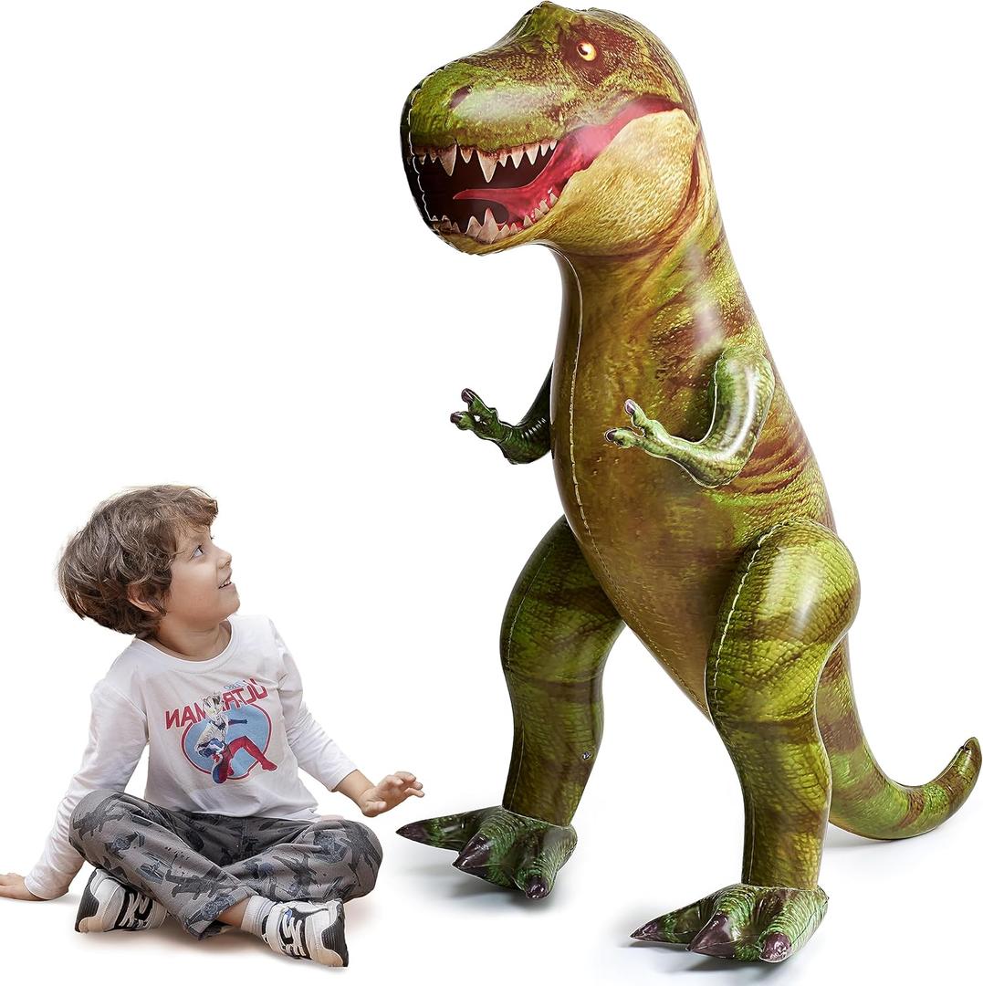 JOYIN 62 Giant T.rex Dinosaur Inflatable for Party Decorations, Birthday Party Gift for Kids and Adults, Dinosaur Pool Toys (Over 5Ft. Tall), One Size