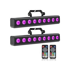 ENDYSHOW LED Stage Light Bar,50W LED 4in1 RGBW DJ Lights Bar with Remote Control Sound Activated DMX Stage Lighting Uplights for Church Events Wedding Disco Party Stage DJ Lighting (1pack)