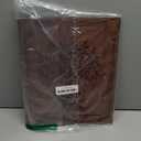 Leather 3 Ring Binder Fits 8.5"x11" Letter Size Paper, 1 Inch Round Ring Binder Holds 200 Sheets, Notepad Paper Cover Loose Leaf Organizer, Brown Tree