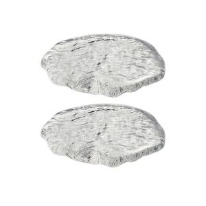 Lead-Free Crystal Glass Round Coasters, Transparent Design, Thickened and Durable, Perfect for Home, Office Use, Japanese Minimalist Style, Protects Surfaces from Water Rings and Heat