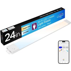 Enbrighten 24in. LED Wi-Fi Light Fixture, White, 58261-T1