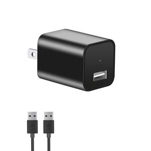 1080P Mini USB Charger Camera, Mini Security Nanny Cam with Motion Detection Small Wall Charger Secret Cameras with Loop Recording for Home Security Surveillance Video Cameras No WiFi Needed No Audio